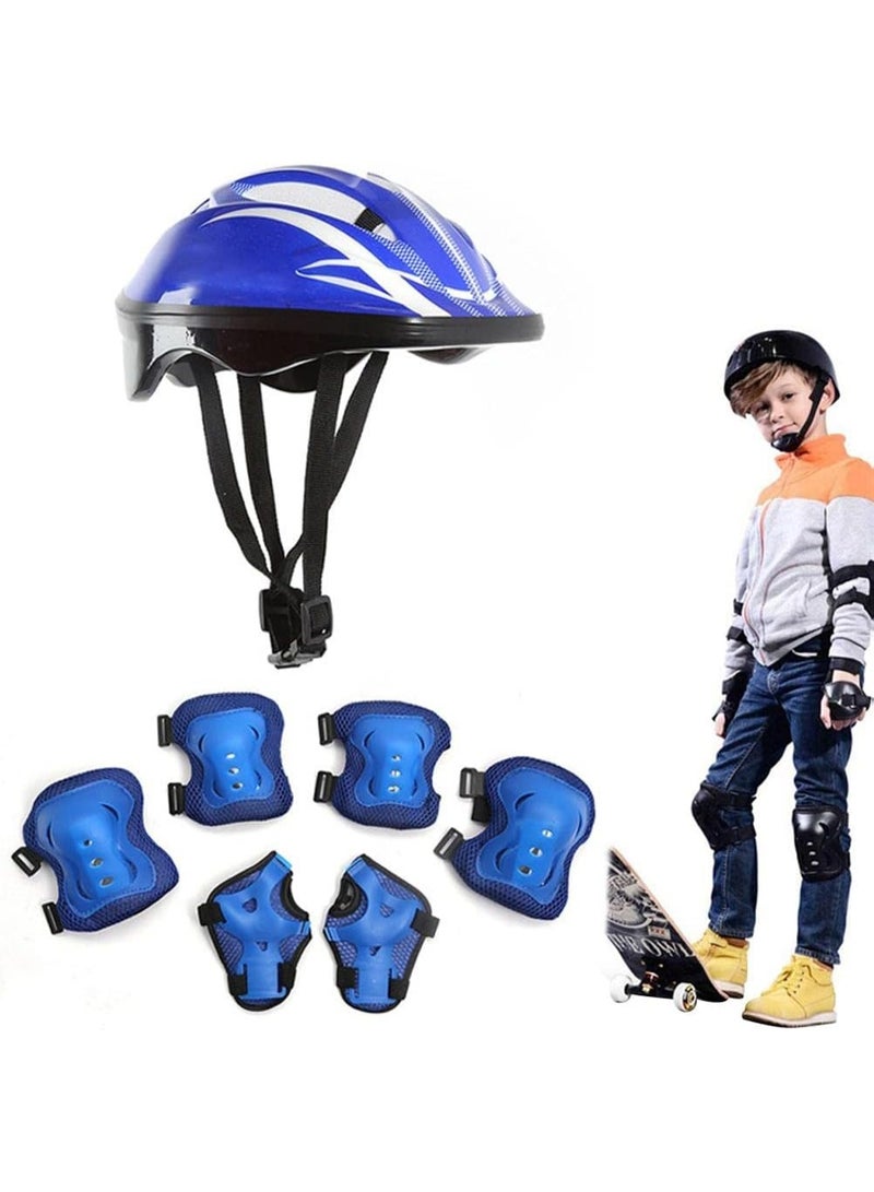 DubaiGallery Children Safety Helmet and Pads Set for Cycling and Skating, Durable Knee Pads Elbow Pads Wrist Guards, Impact Protection Gear for Outdoor Sports and Daily Play - Image 1